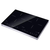 OEM manufacturer Tabletop design Double Induction Cooktop Hob 304 stainless steel frame VP2-35B/VP2-18A-2